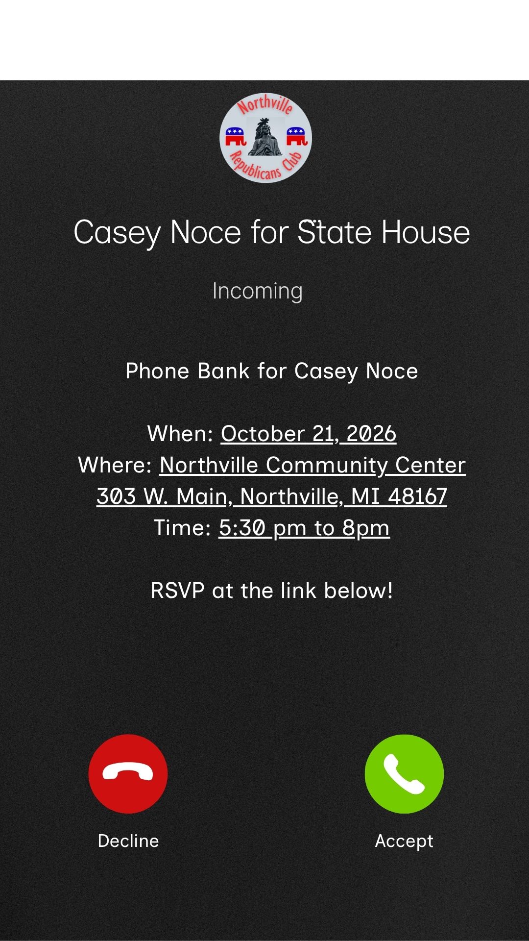 oct 21 phone bank graphic